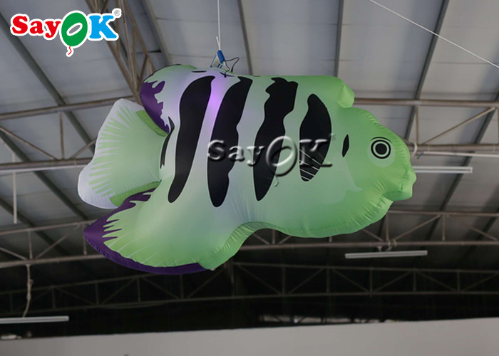 Festive Commercial 2m Inflatable Decoration Tropical Fish With LED