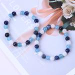 Clear Quartz / Sodalite / Blue Chalcedony 8mm Positive Energy Crystal Bead