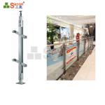 Balcony Railing Stainless Steel Handrail Posts Glass Balustrade Modern Design