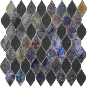Wholesale Lozenge iredicent water waving glass mosaic tile for walls and floors from china suppliers