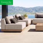 Wood Modern Villa Balcony Pool Chaise Patio Outdoor Furniture Garden Teak Sun