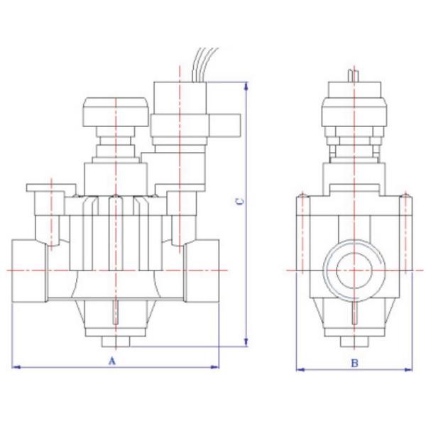 Drip Irrigation Sprinkler Electric Plastic Solenoid Valve 3/4" 1" 9V 12V 24V DC