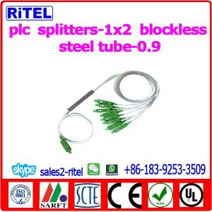 Wholesale EPON/GEPON/GPON/XPON plc splitters-1x2 blockless steel tube-0.9mm from china suppliers