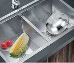 High Durability Double Bowls Kitchen Sinks 430mm Stainless Steel Kitchen Sinks