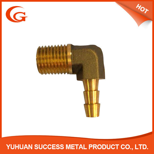 ANSI Hose Barb X NPT Male Brass Elbow For Fuel Pipe
