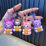 Cartoon Kuromi 3D Soft PVC Keychain Rubber Wrist Beautiful And Stylish