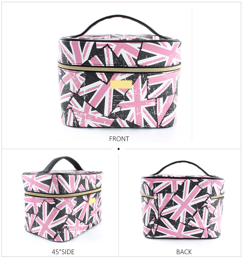 Travel Use Large Capacity Round Cylinder Bucket Cosmetic Cases