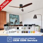 3 Natural Wooden Blades Decorative Ceiling Fan Flush Mounted With Remote