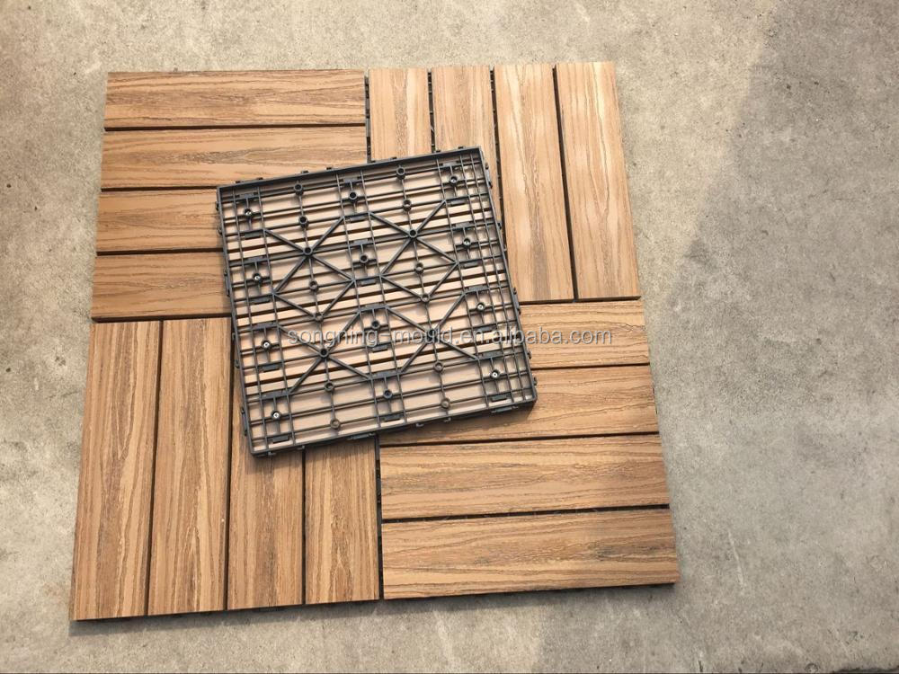 Outdoor DIY Co-extrusion WPC/PVC Decking Tile with Modern Design and Easy Installation