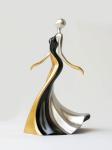 NEXTOP Simple Glamour Silhouette Dancing Metal Sculpture Hotel Villa Showpiece