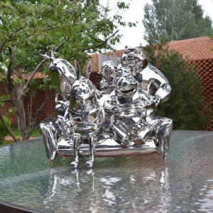 Wholesale Mirror Polished Outdoor Stainless Steel Sculpture Cartoon Figure Decorative 1 from china suppliers