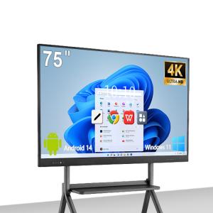 Wholesale 65 75 86 4K Interactive Smart Board 4gb Ram 32gb Rom Android 11 Electronic Whiteboard from china suppliers