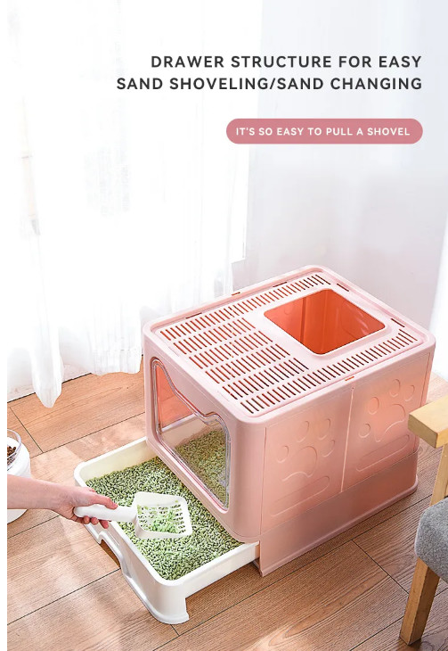 Semi Enclosed Automatic Cat Litter Anti Splash Cat Extra Large Litter Box