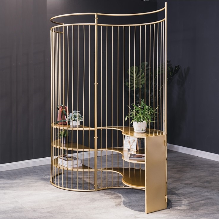Multi-functional aluminum decoration partition metal flower stand room divider