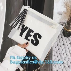Wholesale k candy bags, water proof cosmetic vinyl PVC/EVA slider zipper plastic bags, Reclose Holographic Slider Cosmetic M from china suppliers