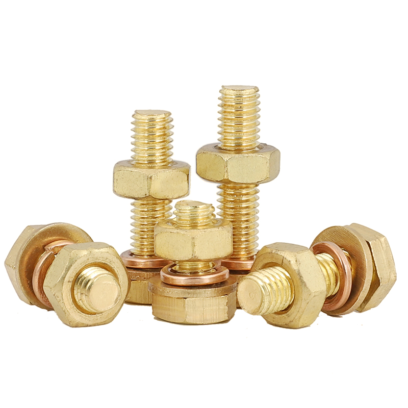 Grade 4.8/ 8.8/ 10.9/ 12.9 Brass Hex Head Bolts and Nuts with ZINC Finish DIN933 DIN931