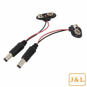 Wholesale 2.1 x 5.5mm Male DC Power Plug to 9V Battery Clip Adapter Cable from china suppliers
