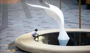 Wholesale Painted Whale Tail SS316L Outdoor Metal Garden Sculptures from china suppliers
