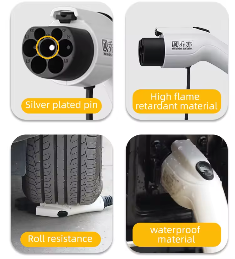 GBT Standard 7KW 32A Wallbox EV Charger Pile for Wall Mounted GBT AC Electric Vehicle