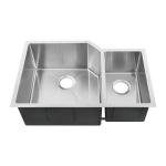Household Double Bowl Undermount Stainless Steel Kitchen Sink No Faucet /
