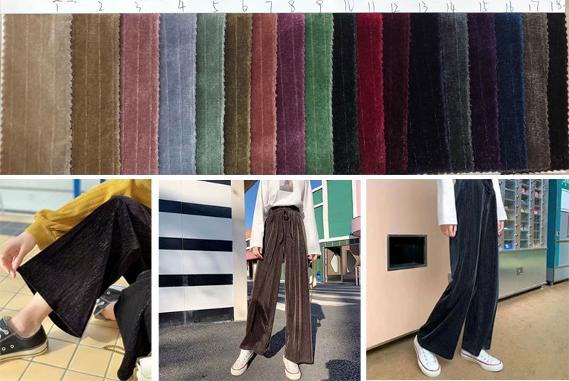 240gsm Sparkling Plush Spandex Velvet Velour Fabric Stripe Jacquard Bronzing