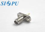 SSMA Female Microstrip RF Coaxial Connectors Two Hole Flange Mounted