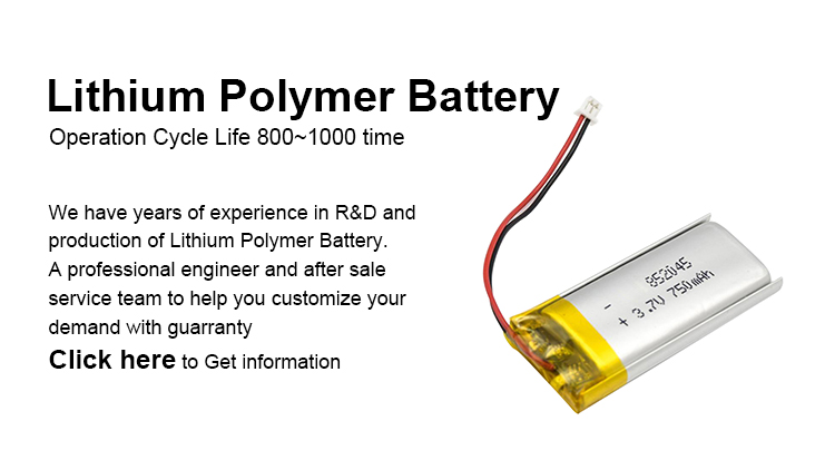 OEM / ODM Lithium Polymer Battery Pack 3.7V 750MAH LiPo Battery LP852045