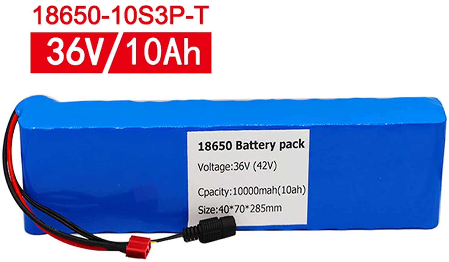 10Ah 36V Electric Bike Lithium Battery 10S3P Waterproof Lithium Ion Battery Pack