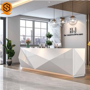 Wholesale Checkout Rectangle Reception Counter Hotel Furniture Diamond Shaped from china suppliers