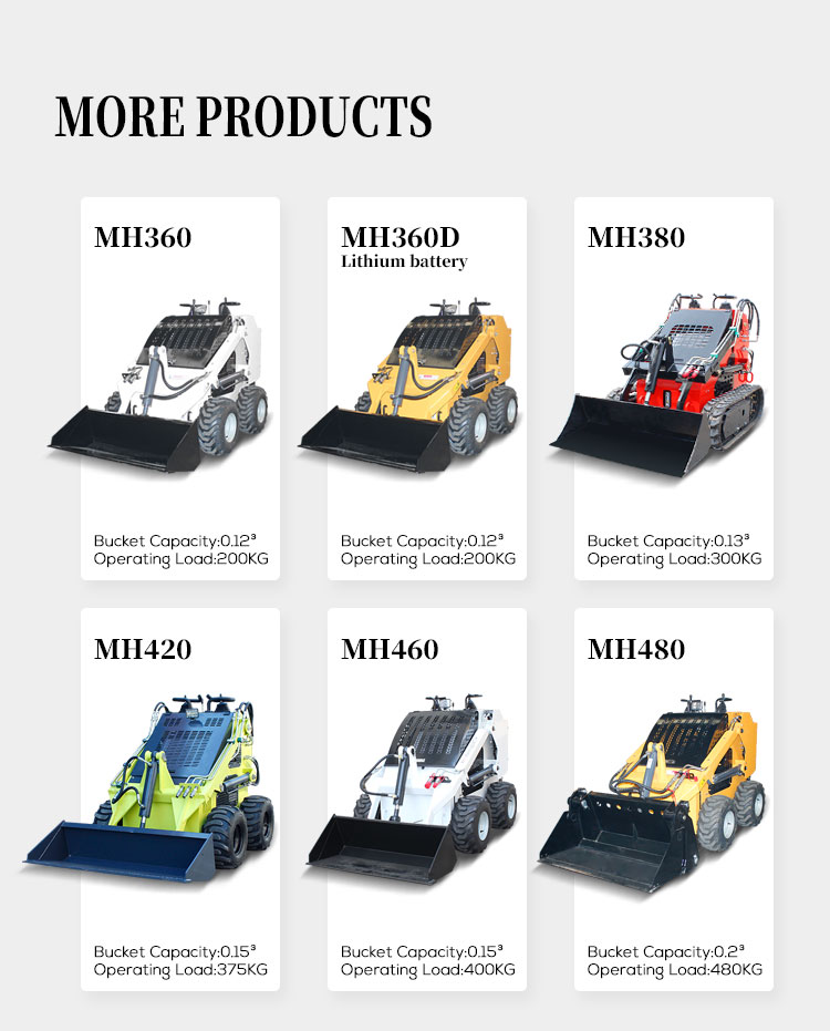 Small Skid Steer Diesel Loader With Bucket Different Attachment Compact and Powerful