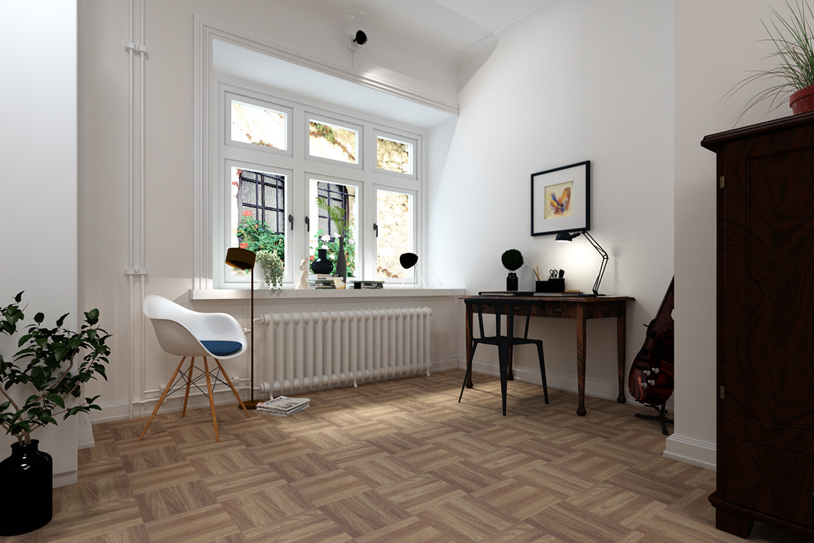 PVC Self Adhesive Wood Puzzle Square Bathroom Floor Tile Kitchen