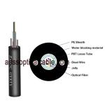Aerial Direct Burial Fiber Optic Cable , FTTH Central Loose Tube 2-24 Core