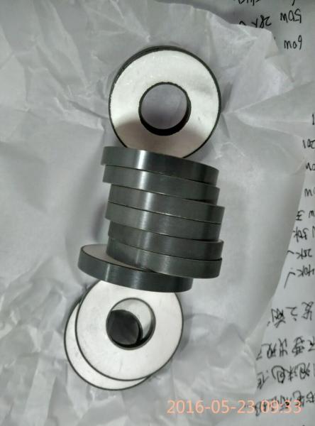 Weak Field Dissipation Ceramic 50 * 17 * 6.5mm Piezoceramic Ring Disc Coupling