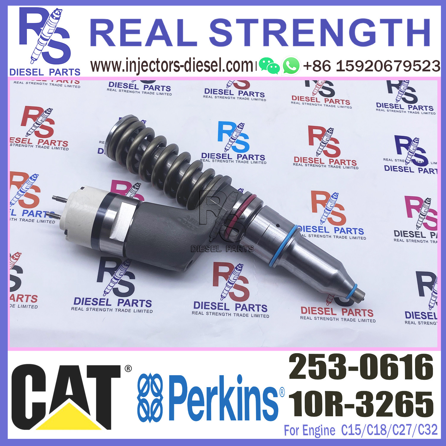 Diesel Engine Fuel Injector Excavator Accessories Diesel Motor Parts 2530616 253-0616 for Caterpillar CAT 24M 385C 390D