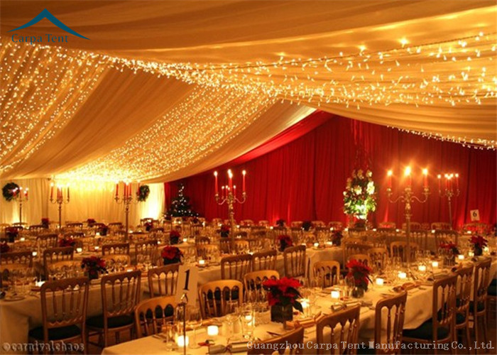 Beautiful Lining Decorations Glass Wall Tents With Aluminum Structure