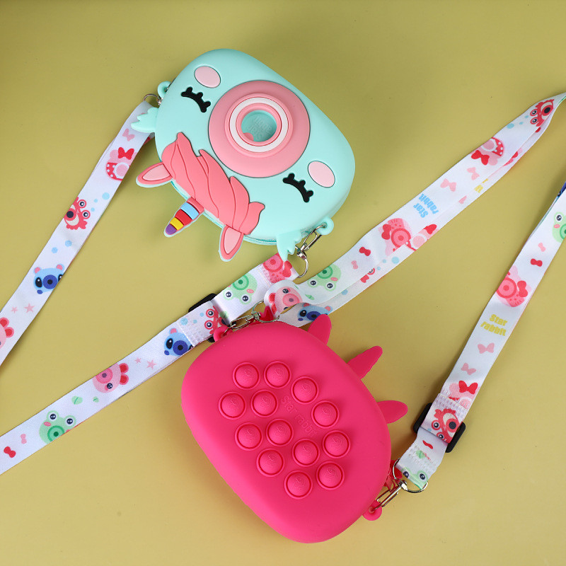 Big Pop Purse Unicorn Pop Purse For Girl Pop Bag With Unicorn Pop Toy Shoulder Bag Fidget Toys Pop Fidget Backpack Toy