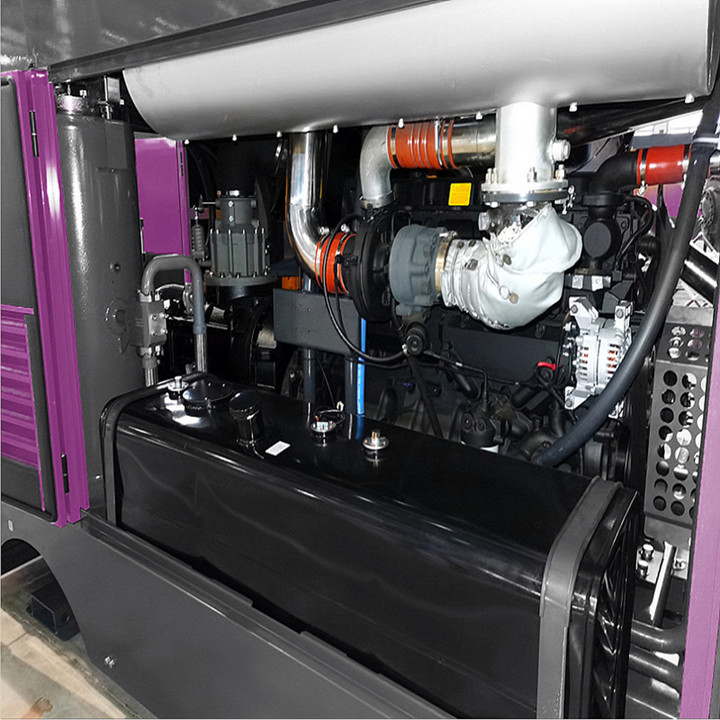 Lubricated Screw Air Compressor Portable Rotary Screw Air Compressor Machine Mining Air Compressor