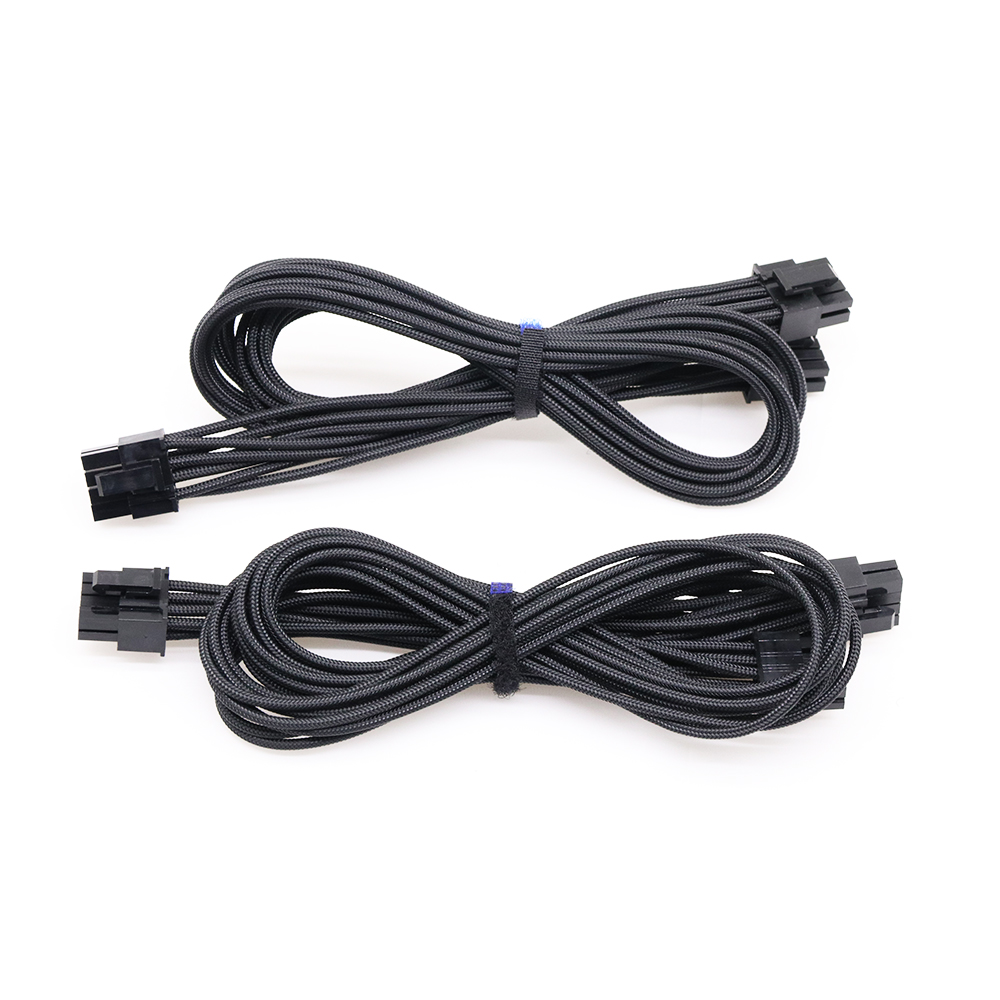 ATX Braided Sleeved Extension Power Supply Modular Cable Kit Modular Cable for Power Supply Length 630mm Gold Pink