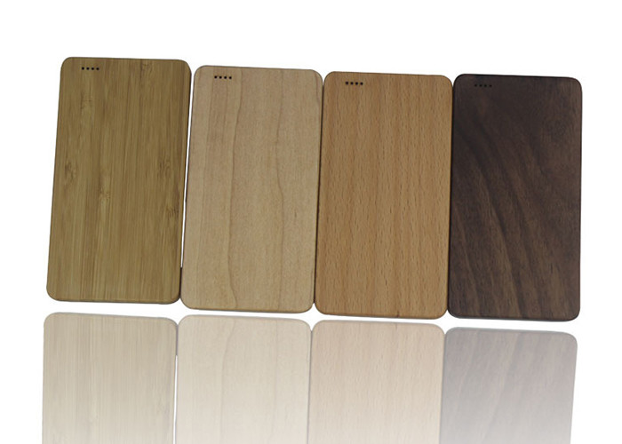 8000mAh Carved Wood Power Bank Quick Charging Speed Convenient Use