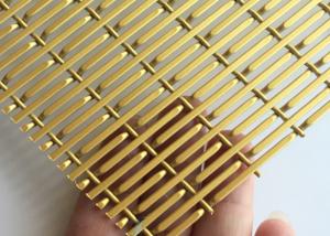 Wholesale Stainless Steel Architectural Mesh Fabrics 2mm Weft Diameter Coffee Color from china suppliers