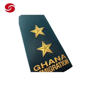 Wholesale Green Africa Military Review Officer Dress Uniform Rank Shoulder Army Print Badge from china suppliers