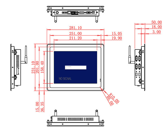 10.4-Inch Industrial Display for HMI Interfaces and Control Panels