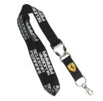 Affordable simple imprinted logo polyester neck lanyards, China lanyard factory,