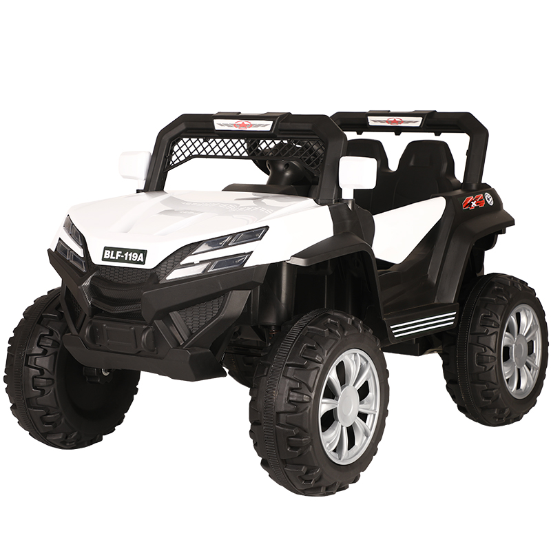 6v4*2 Super Power Off-road Vehicle Double Electric Double Drive Children's Car White
