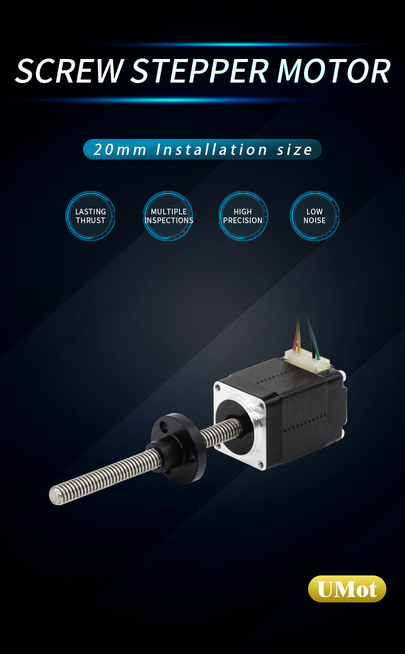 20mm*20mm Nema8 11 17 23 34 Micro Stepper Motor Linear Motion Actuator with Ball Screw