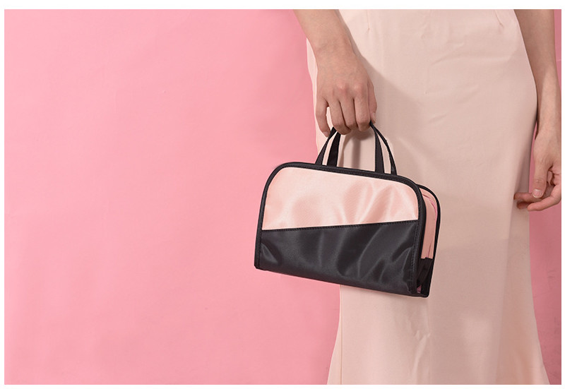 Portable Large Capacity Two Color Cosmetic Travel Makeup Bags