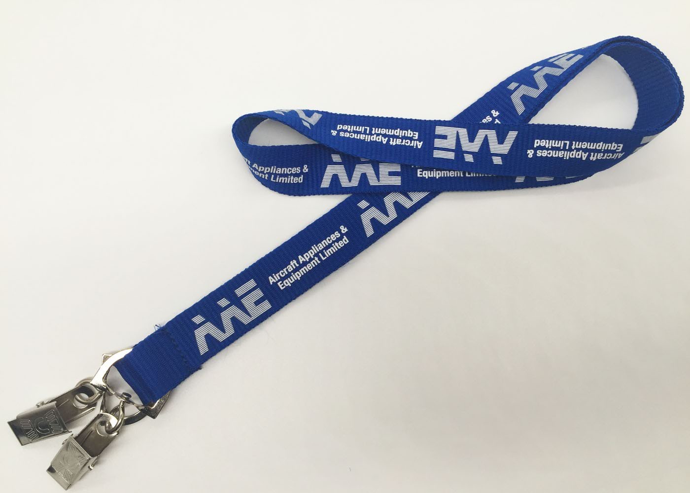 Fashionable Nylon Silk Screen Lanyards With Snap Hook / Card Clip