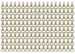 11mm 23mm Sand Colo Aluminium Chain Fly Screen Door Curtain Antiwear