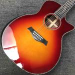 Custom Grand Solid Spruce Top Ebony Fingerboard Cutaway Arm Rest Abalone Inlays