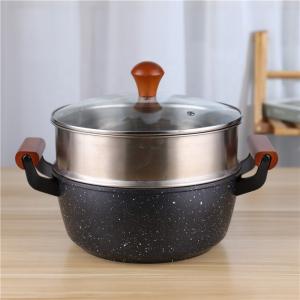 Wholesale Double Handle Kitchen Cookware Non Stick 24cm Food Steamer Pot from china suppliers